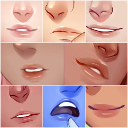 Губы в разных стилях
