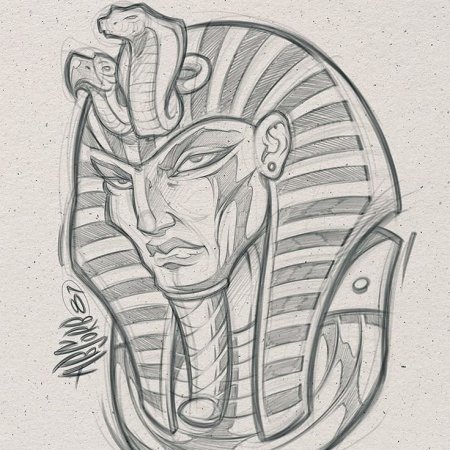 Тату Египет Тутанхамон эскизы