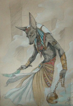 Бог Анубис и Бастет арт