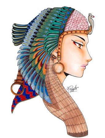 Рисунок Клеопатры в древнем Египте