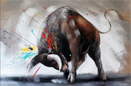 Бык живопись