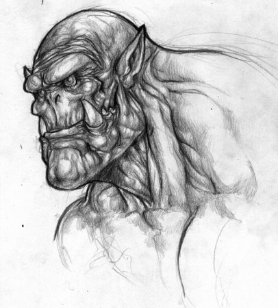 Набросок фэнтези орк