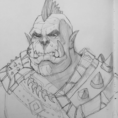 Раскраска орк из Warcraft