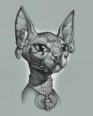 Канадский сфинкс арт