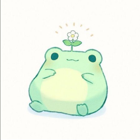 Лягушка нарисованная милая