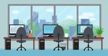 Окно офис рисунок