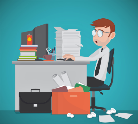 Офисный работник иллюстрация