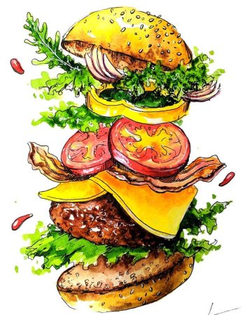 Нарисованная еда