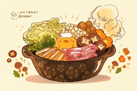 Еда линейная иллюстрация