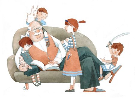 Дедушка иллюстрация