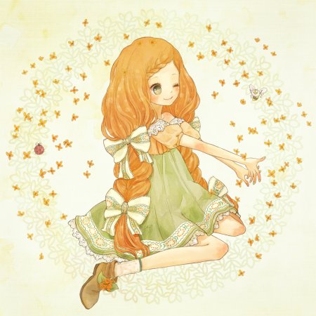 Маленькая рыжая девочка арт