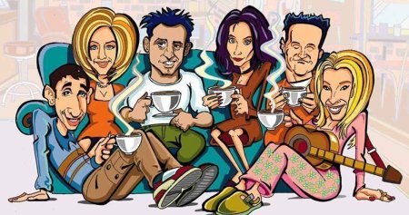Сериал друзья шарж