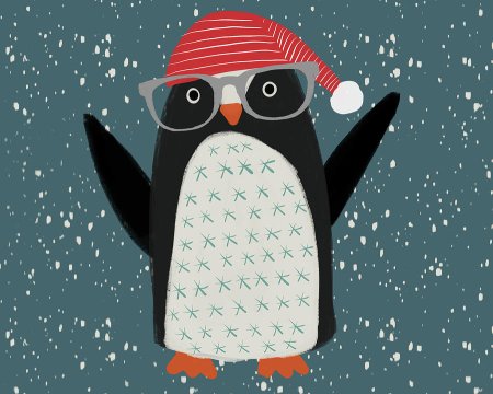 Пингвин арт смешной