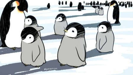 Пингвин арт рисунок