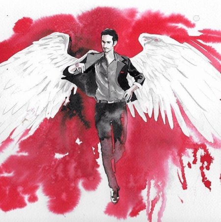 Люцифер Морнингстар с крыльями арт