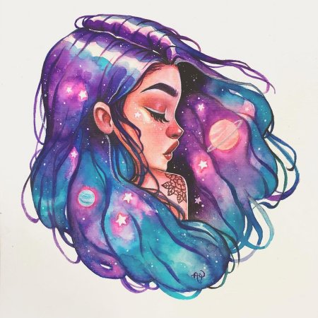 Девушка космос арт