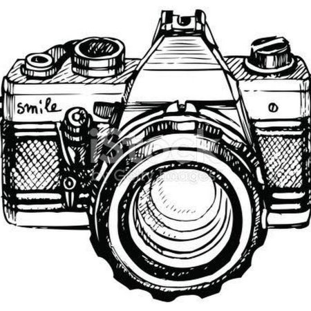 Фотоаппарат сбоку вектор