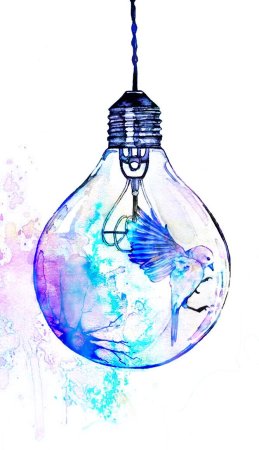 Скетчи в лампочке красками