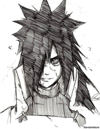 Джинчурики Мадара карандашом