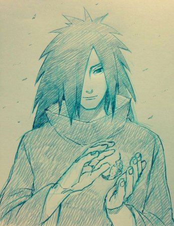 Мадара Учиха карандашом