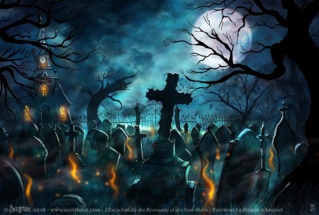 Graveyard вампир Хэллоуин