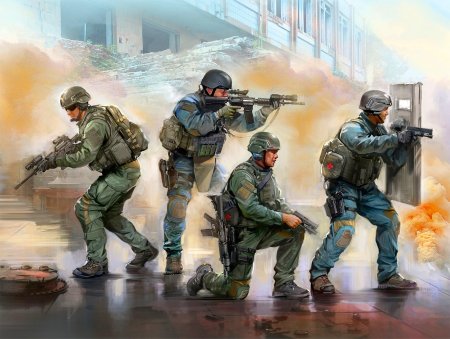 Ds2401 ICM 1/24 команда s.w.a.t. (4 фигуры)
