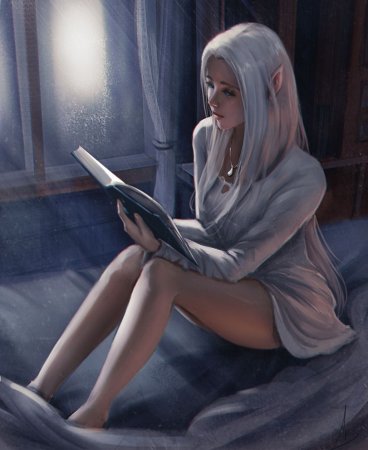 Раненая эльфийка