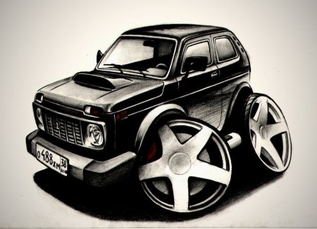 Нива 4*4 в векторе