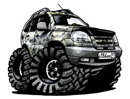 Нива 4х4 вектор оффроуд
