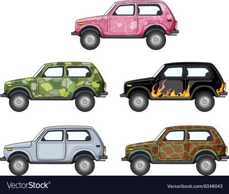 Niva 2121 спереди вектор