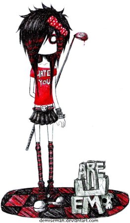 Рисунки в стиле эмо