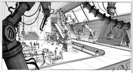 Фабрика роботов арт