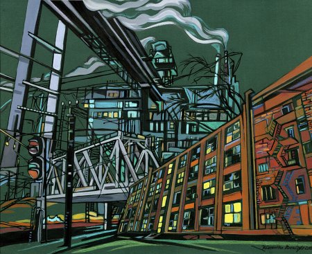 Индустриальный пейзаж Графика