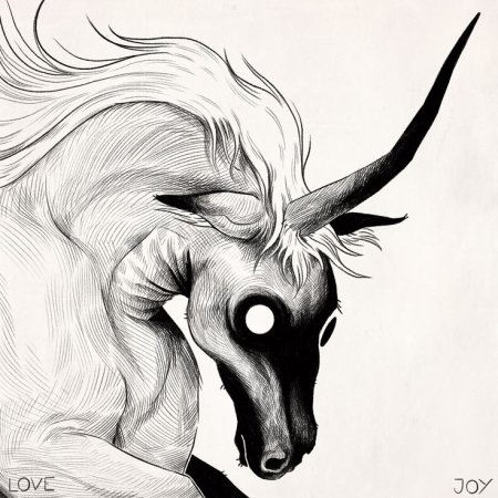 Графический рисунок единорога