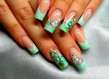 Салатовый френч