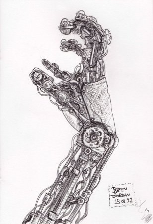 Механические руки в стиле стимпанк