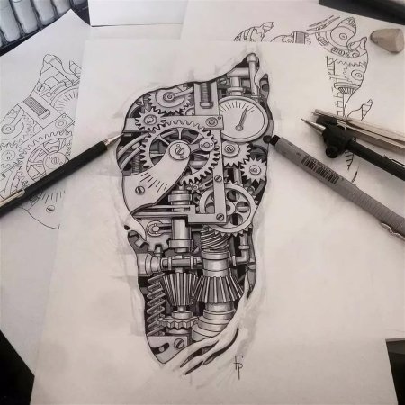 Эскизы биомеханика и стимпанк