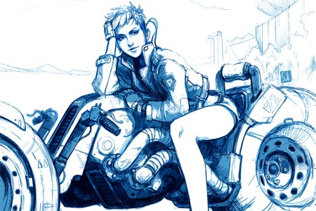 Девушка механик рисунок