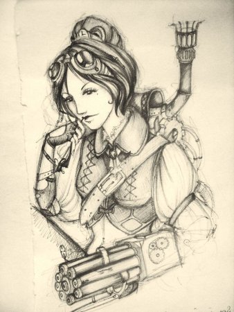 Графика в стиле стимпанк