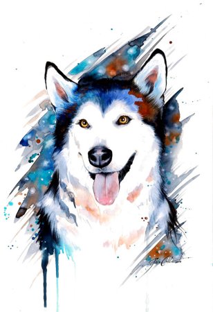 Хаски рисунок