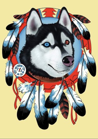 Хаски мультяшные