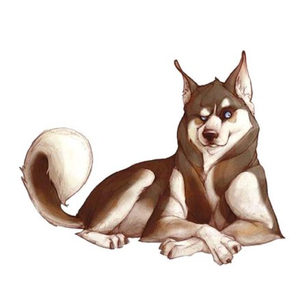 Собака сидит арт