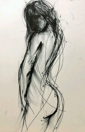 Забавные рисунки углем