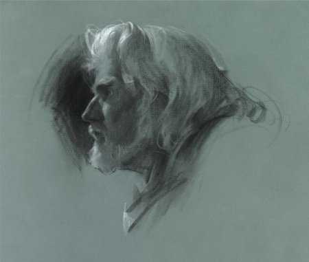 Абстрактная живопись углем