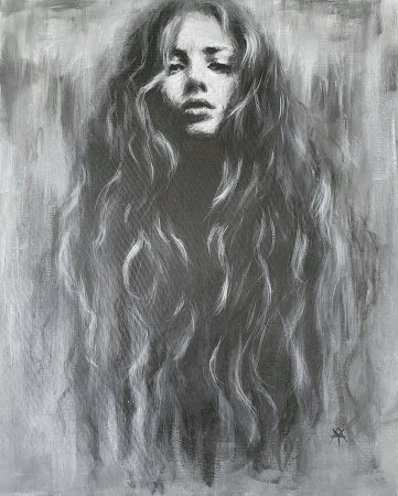 Девушка со спины рисунок