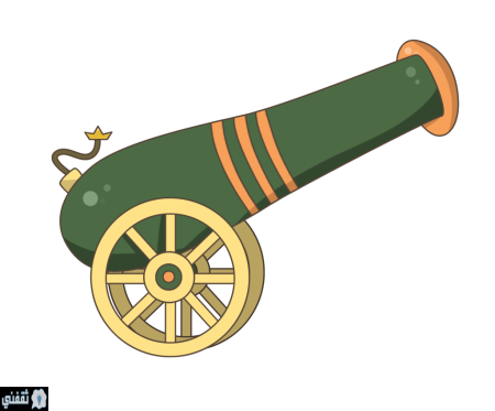 Пушка на белом фоне