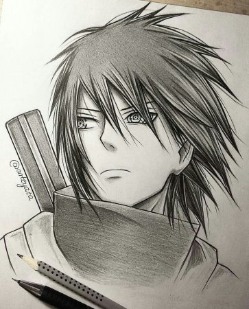 Рисунки аниме Саске