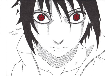 Шаринган Саске легко