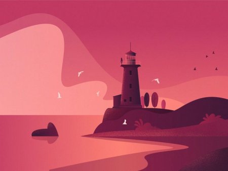 Маяк иллюстрация