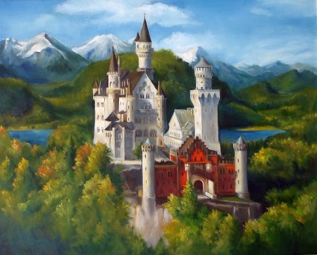 Замок Нойшванштайн арт
